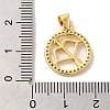 Zodiac Theme Brass Micro Pave Cubic Zirconia Pendants KK-M273-05K-G-3