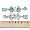 Alloy Synthetic Turquoise Dangle Stud Earrings LS-EJEW-U053-05AS-5