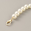 Resin Imitation Pearl Beaded Chain Purse Strap Extenders FIND-WH0143-96C-2