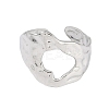 Non-Tarnish 304 Stainless Steel Textured Open Cuff Rings RJEW-C095-08A-P-2