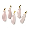 Natural Rose Quartz Pendants G-Q192-07G-02-1
