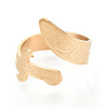 304 Stainless Steel Cuff Open Rings for Women RJEW-N054-01G-3