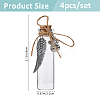 4Pcs Transparent Glass Empty Bottles AJEW-FH00032-2