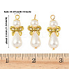 20Pcs Imitation Pearl Acrylic & Alloy Pendants PALLOY-JF03896-2
