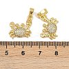 Brass Micro Pave Cubic Zirconia Pendants KK-F908-04G-3