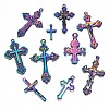 Rainbow Color Alloy Pendants PALLOY-S180-180-NR-1