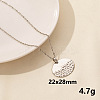 304 Stainless Steel Flat Round Pendant Necklace for Women SM6724-9-1