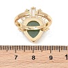 Brass with Natural Green Aventurine Finger Rings GG-CBACC2B-07G-06-5