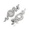 304 Stainless Steel Snake Stud Earrings EJEW-K295-14P-2