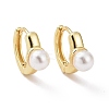 Plastic Pearl Hoop Earrings KK-E033-16G-1