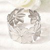 32.5MM 304 Stainless Steel Hollow Flower Cuff Bangles for Women SA-CBAB767-32P-2
