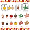 24Pcs 12 Style Autumn Theme Alloy Enamel Pendants ENAM-SC0003-59-2