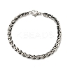 Two Tone 201 Stainless Steel Byzantine Chain Bracelet BJEW-B078-48BP-1