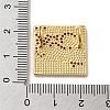 Brass Micro Pave Cubic Zirconia Pendants with Enamel KK-H458-07G-01-3