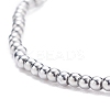 Glass Round Beaded Stretch Bracelet for Women BJEW-JB07911-05-4