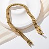304 Stainless Steel Wheat Chain Bracelets for Women Men STAS-N117-02G-2