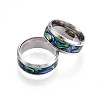 201 Stainless Steel Wide Band Finger Rings RJEW-T005-6-07-2