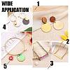 20Pcs 10 Style 304 Stainless Steel Flat Round Pendants & Rectangle Connector Charms Ion Plating(IP) FIND-SZ0002-35-4