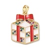 Christmas Brass Micro Pave Cubic Zirconia Pendants LS-KK-K305-07E-02-1