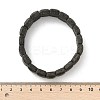 Rectangle Frosted Natural Lava Rock Bead Stretch Bracelets for Women Men BJEW-C097-03B-5