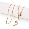 1.5MM 304 Stainless Steel Column Round Link Chain Necklaces NJEW-T016-05G-1