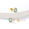 Real 18K Gold Plated 201 Stainless Steel Stud Earrings for Women TL9676-5-2