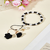 1Pc Crystal Flower Charm Moblie Straps AJEW-LP0005-01B-1