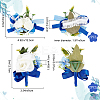 Silk Cloth Wrist Corsage & Flower Boutonniere Brooch AJEW-CP0009-43-2
