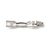 Bowknot Rack Plating Brass Clear Cubic Zirconia Watch Band Clasps LS-ZIRC-H125-19P-2