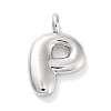 Rack Plating Brass Balloon Letter Pendants KK-C050-01P-P-1