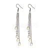 304 Stainless Steel Chains Tassel Earrings EJEW-JE05411-1