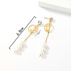 Golden 304 Stainless Steel Dangle Stud Earrings CL0746-3-4