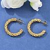 304 Stainless Steel Half Hoop Earrings X-EJEW-F257-10G-5