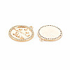 Brass Micro Pave Clear Cubic Zirconia Pendants KK-S364-264-2