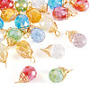 20Pcs Glass Pendants PALLOY-TA00240-3