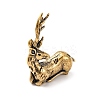Brass Christmas Elk Display Decoration KK-D370-06AG-2