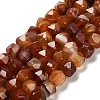 Dyed Natural Banded Agate Beads Strands G-G203-08C-2