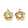 Brass Micro Pave Cubic Zirconia Pendants KK-P285-11G-1