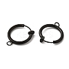 316 Surgical Stainless Steel Clip-on Hoop Earrings STAS-S101-15mm-01B-2