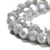 Electroplate Opaque Glass Beads Strands EGLA-A035-P8mm-A22-3