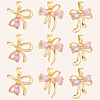 12Pcs 3 Style Brass Micro Pave Cubic Zirconia Pendants KK-BBC0019-52-7