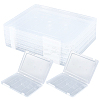 Transparent Plastic Packaging Boxes with Hinged Lid AJEW-WH20060-90A-1