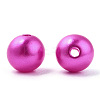 Spray Painted ABS Plastic Imitation Pearl Beads OACR-T015-05B-14-1