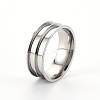 Tarnish Resistant 201 Stainless Steel Ring Core Blank for Inlay Jewelry Making RJEW-ZX002-05-10-2