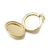 Brass Flat Round Locket Pendants KK-D431-028A-G-2