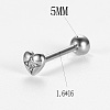 316L Surgical Stainless Steel Micro Pave Clear Cubic Zirconia Tongue Rings FS-WG6EDE0-02-5