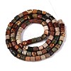 Natural Polychrome Jasper/Picasso Stone/Picasso Jasper Beads Strands G-T141-87B-2