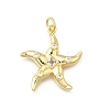 Brass Micro Pave Clear Cubic Zirconia Pendants KK-G525-11G-1