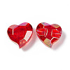 Transparent Acrylic European Beads OACR-H015-13-2