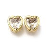 Brass Micro Pave Clear Cubic Zirconia Beads ZIRC-I070-144G-1